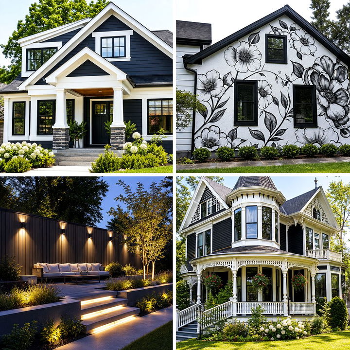 22 Elegant Black and White House Exterior Design Concepts