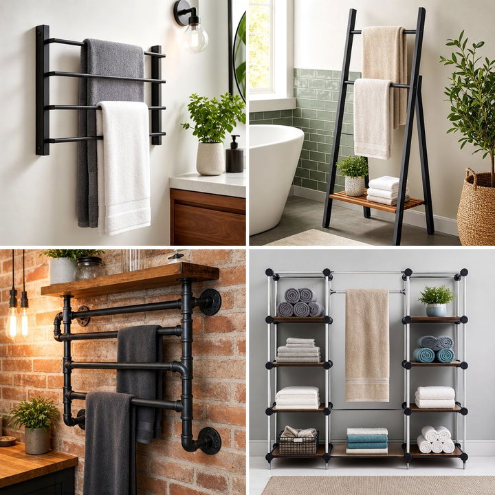 22 Functional Bathroom Towel Rack Ideas for Organized Spaces