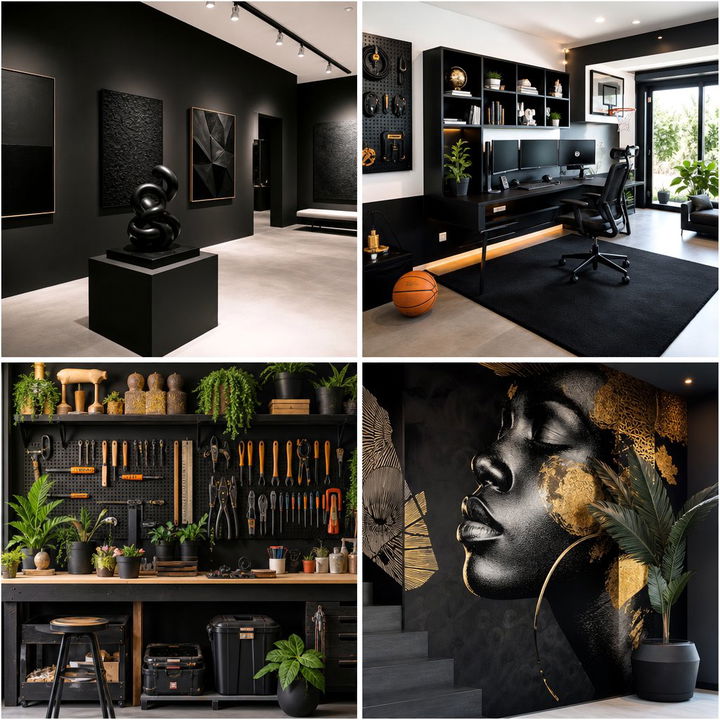 22 Innovative Black Basement Design and Decor Ideas
