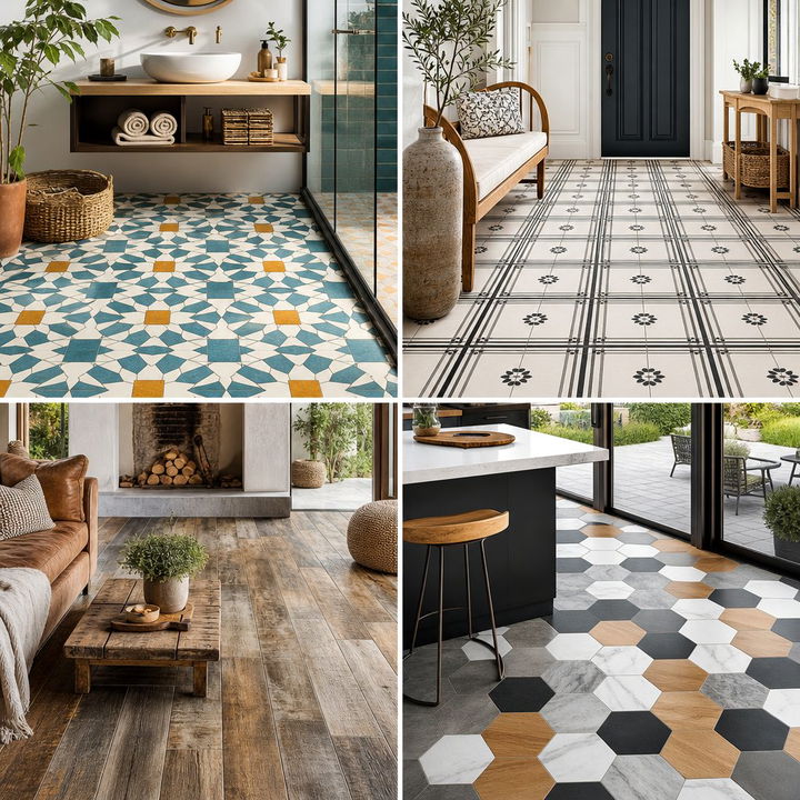 22 Kitchen Floor Tile Designs for a Sleek and Easy-Clean Surface