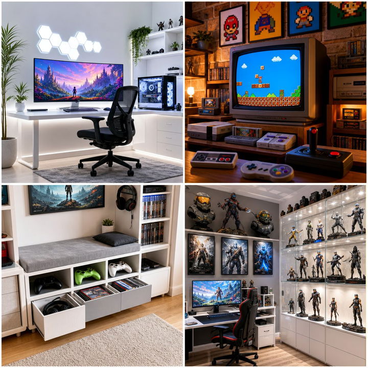 22 Modern Black Gaming Room Ideas for Bold Designs