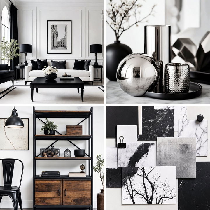 22 Serene Black and White Bedroom Design Inspirations