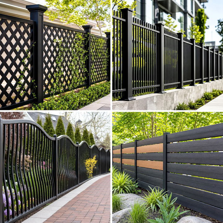22 Striking Black Fence Designs for Outdoor Spaces