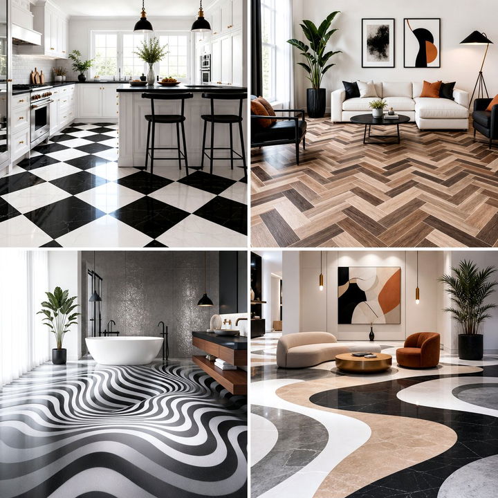 22 Striking Black and White Bathroom Tile Designs