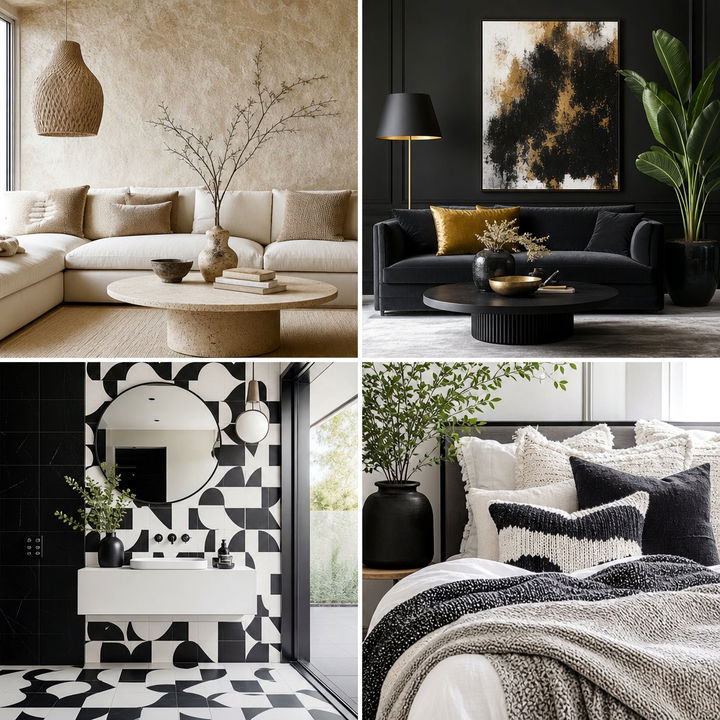22 Timeless Black and White Living Room Decor Ideas