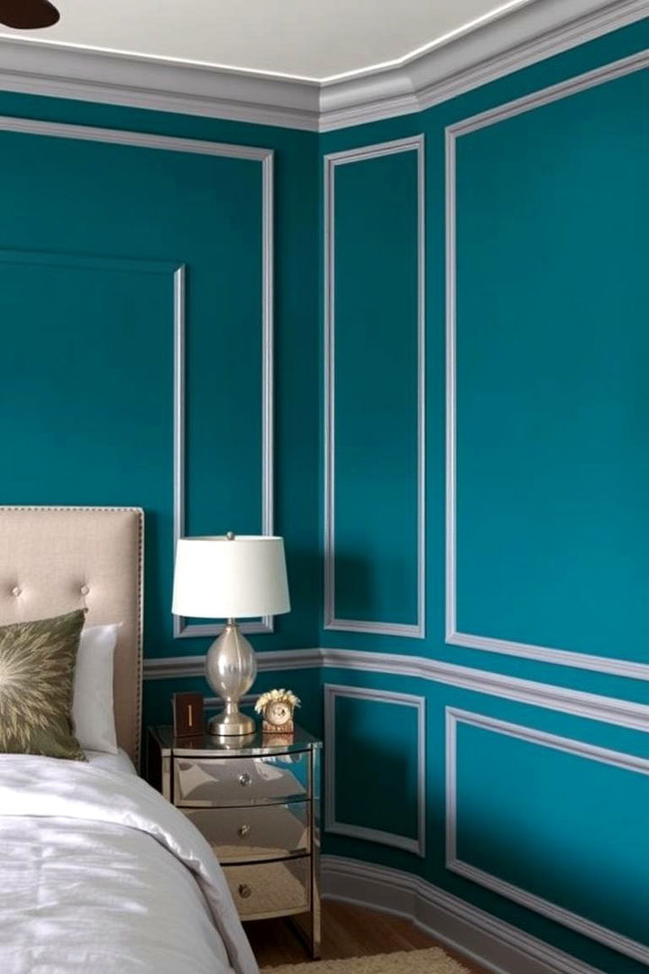 Accent Wall Magic - Serene Teal & Grey Bedroom Decor Ideas for Modern Homes