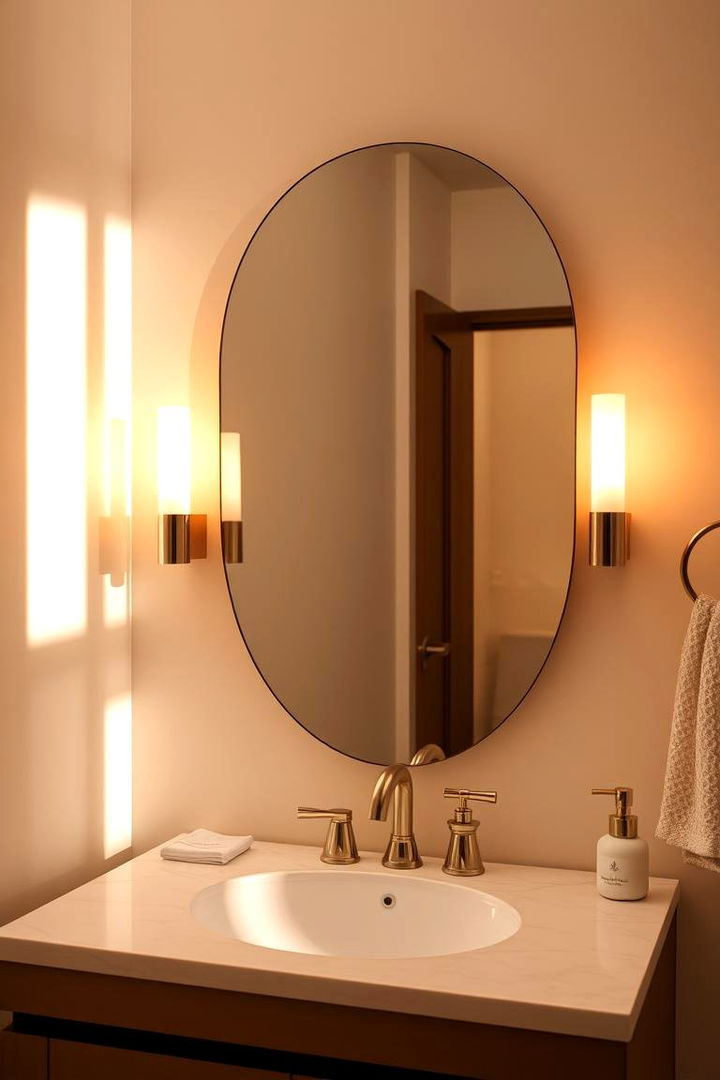 Ambient Glow for Serenity - Bathroom Lighting Over Mirror Ideas: Perfect Ambiance