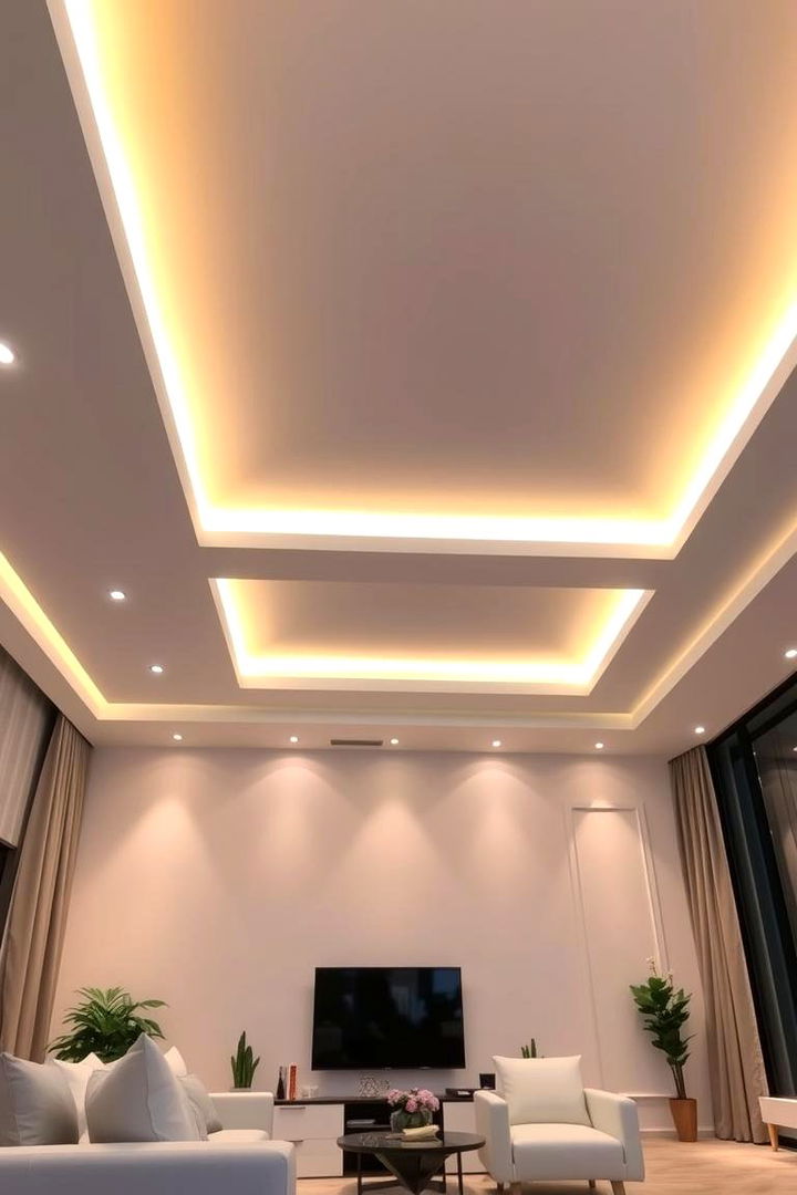 Ambient Glow with Recessed Lighting - Living Room Lighting Ideas to Set the Perfect Ambiance