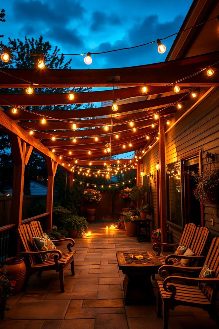 Ambient String Lights - Covered Patio Lighting Ideas for Ambiance & Style