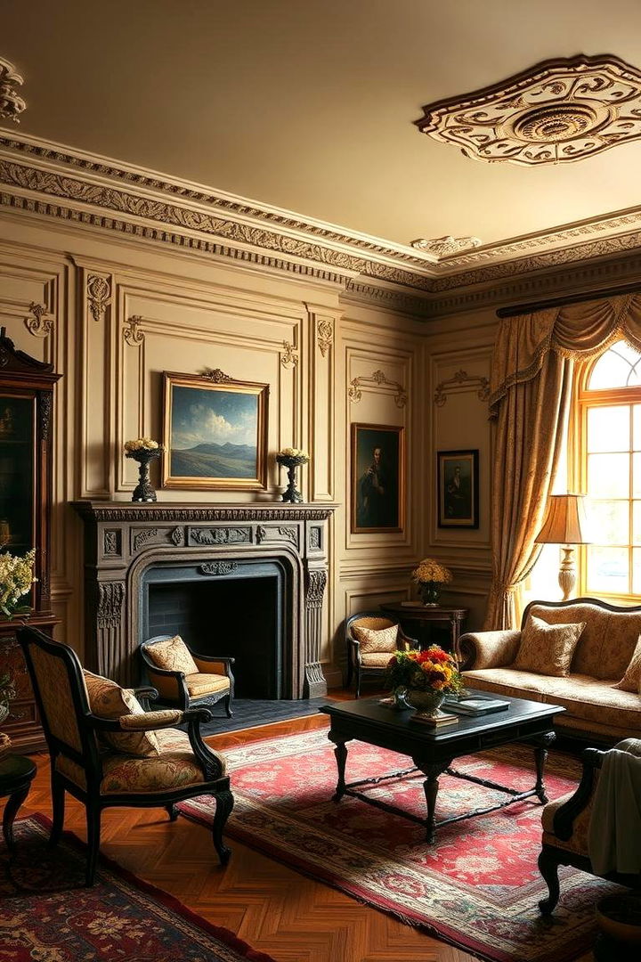 Antique Furnishings Charm - Victorian Living Room Ideas for Opulent Modern Spaces
