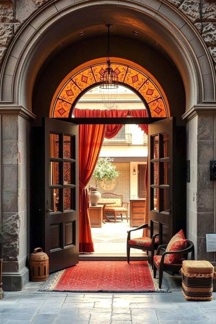 Arched Doorways with Boho Textures - Gothic Boho Decor Ideas for Eclectic Dark Interiors