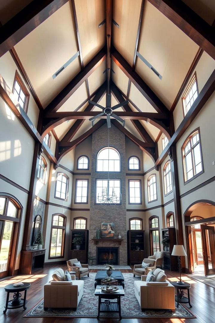 Architectural Grandeur - Vaulted Ceiling With Beams Ideas for Dramatic Interiors