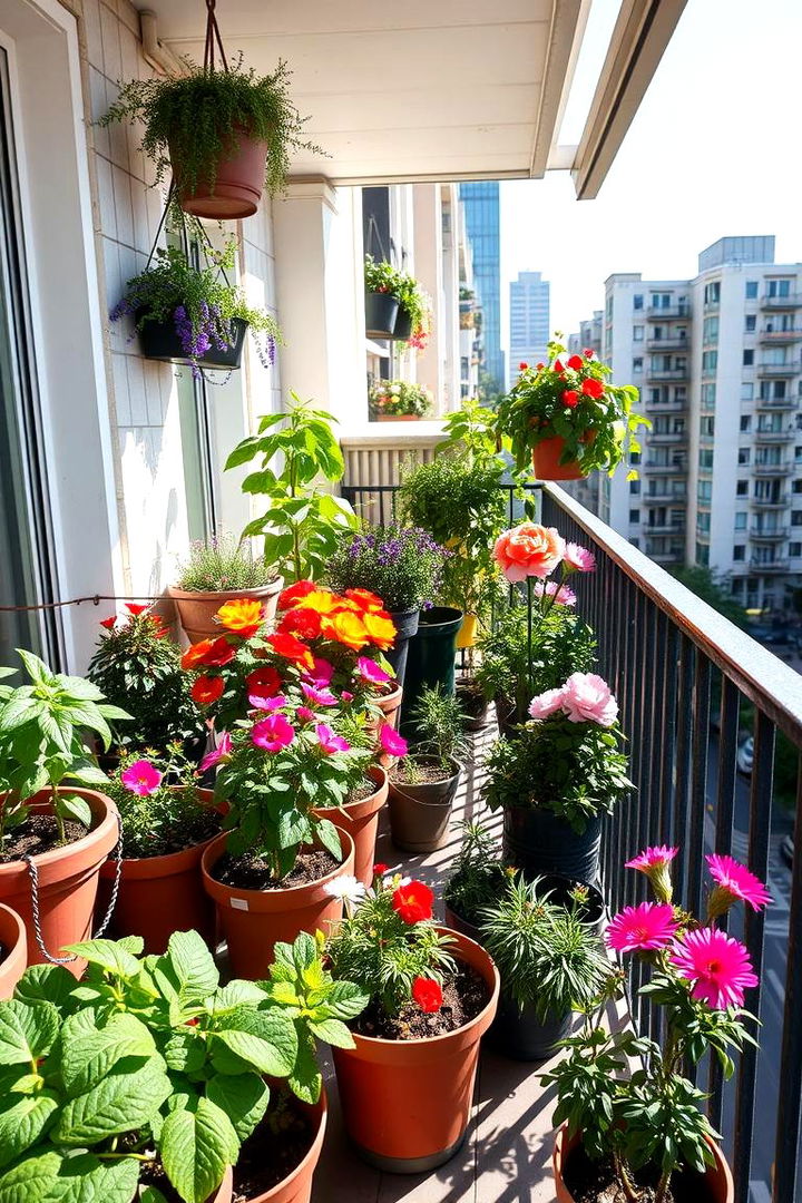 Balcony Container Garden - Urban Garden Ideas for Small City Spaces