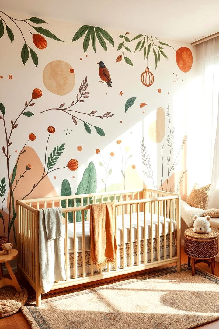 Bohemian Wall Murals - Boho Nursery Ideas for Whimsical Baby Spaces