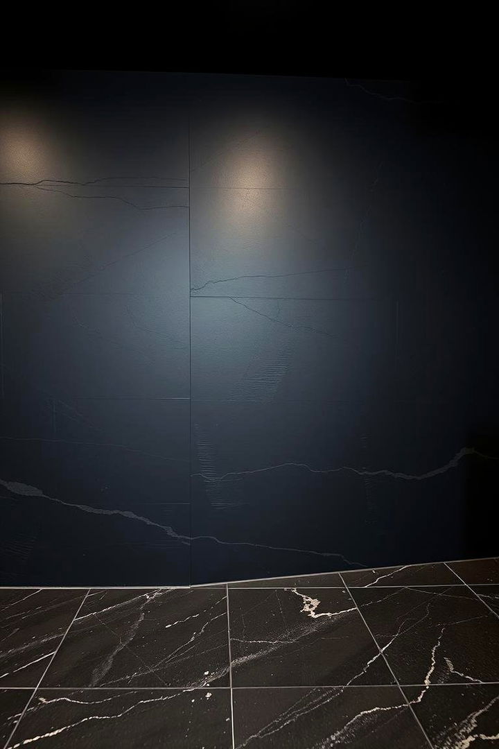 Bold Black Feature Wall - Innovative Black Basement Design and Decor Ideas