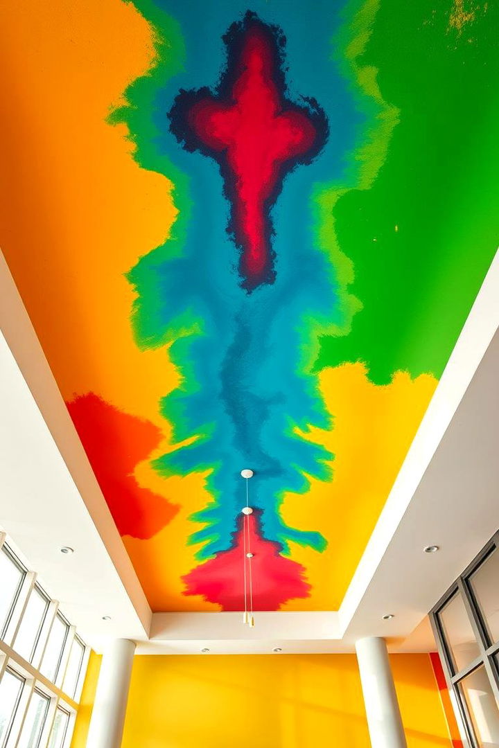 Bold Color Choice for Dramatic Effect - Ceiling Paint Ideas to Refresh Your Home's Look