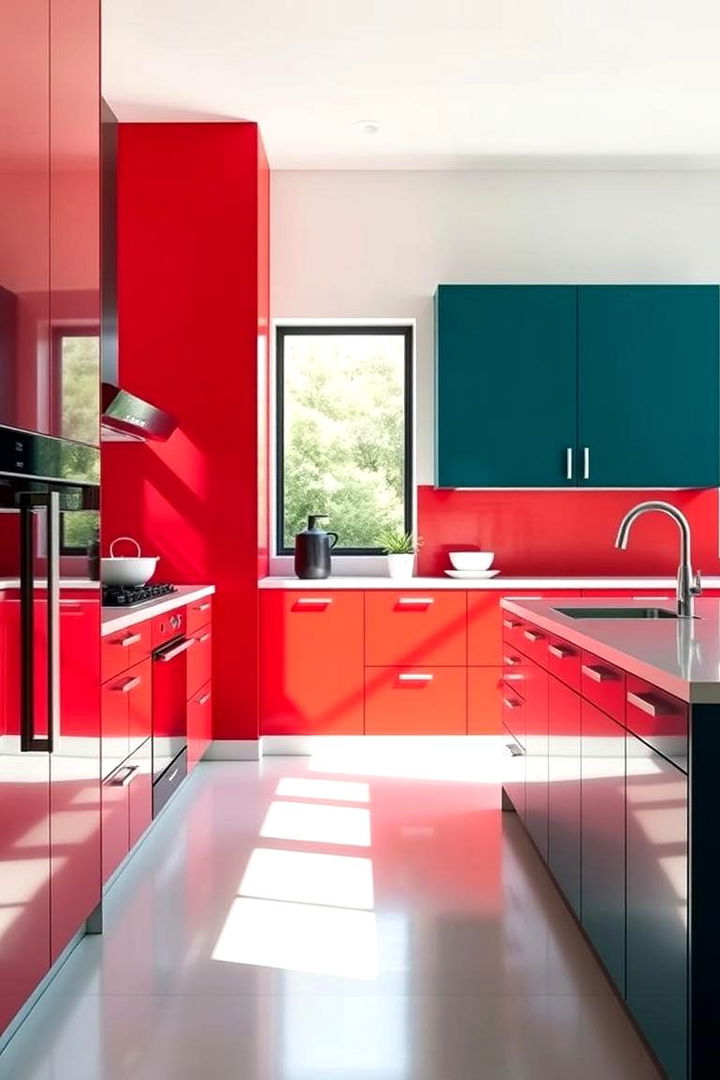 Bold Color Contrast - Two-Tone Kitchen Cabinet Ideas for Modern Homes