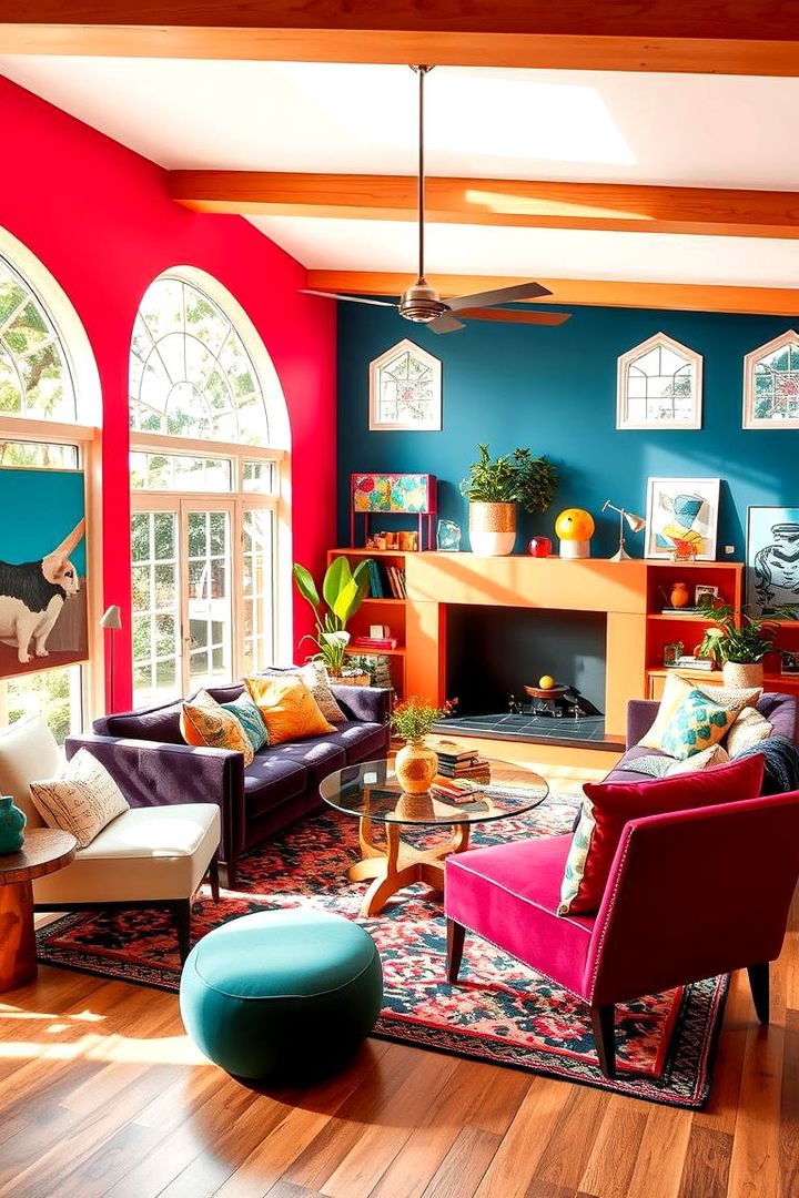 Bold Color Palettes for Vibrant Living Spaces - Maximalist Living Room Ideas: Bold Patterns & Eclectic Layers
