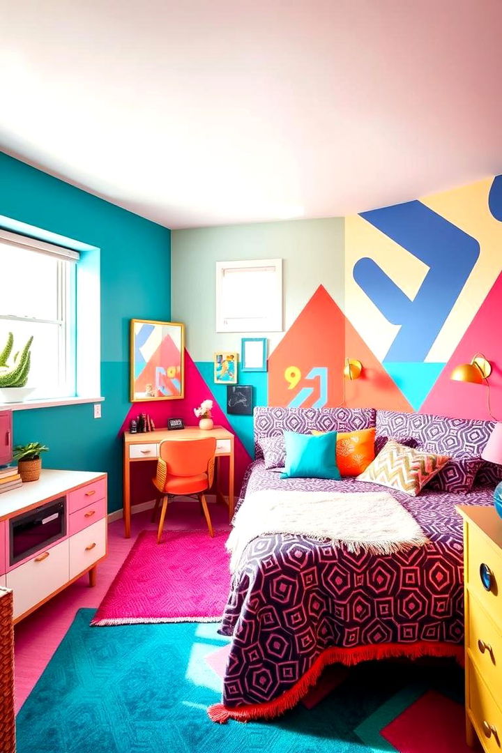 Bold Color Walls - 90s Bedroom Decor Ideas: Nostalgic Themes & Color Schemes