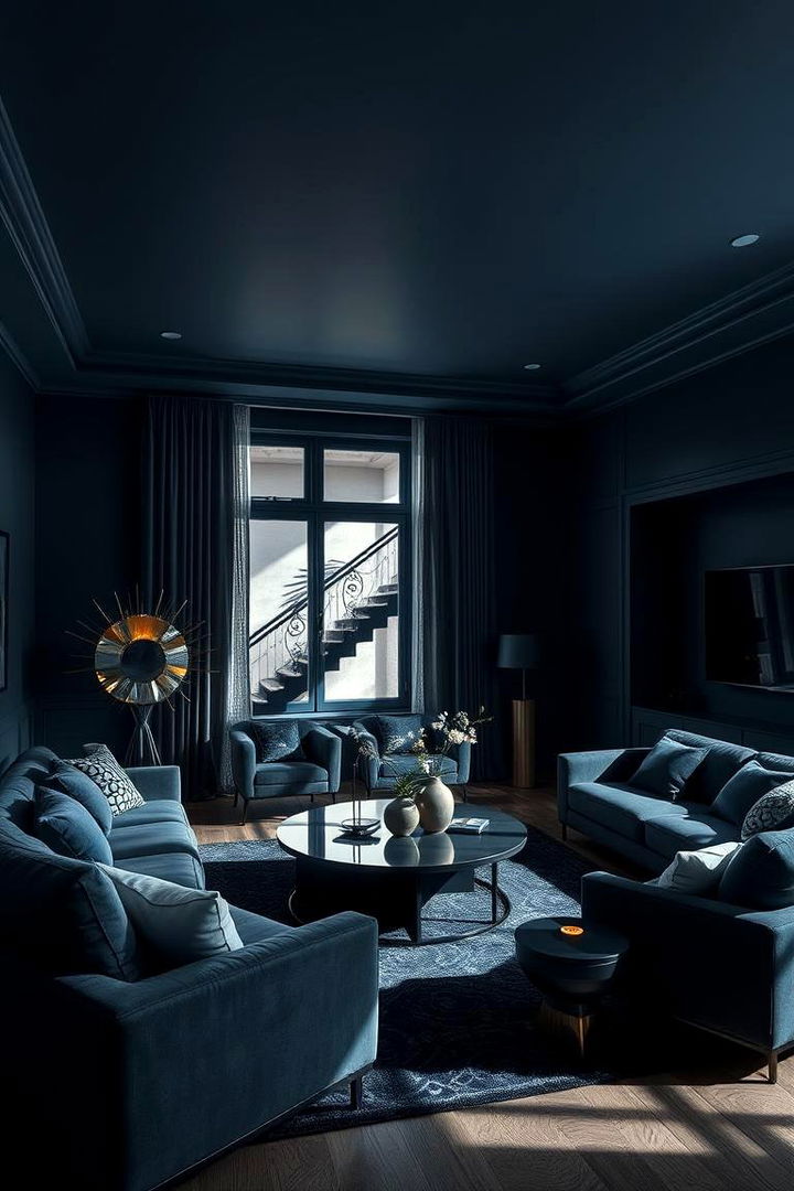 Bold Dark Color Palette - Dark Living Room Ideas for Moody Elegance