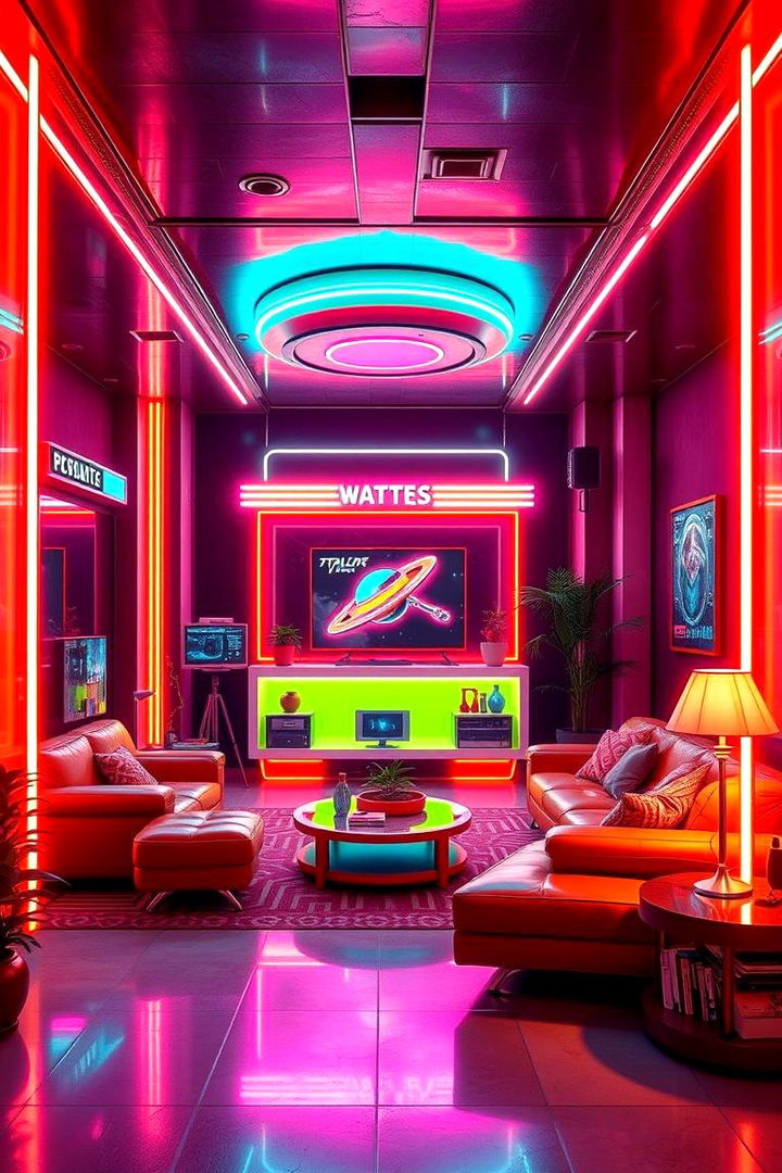 Bold Neon Accents - 1990s Interior Design Ideas for Throwback Spaces