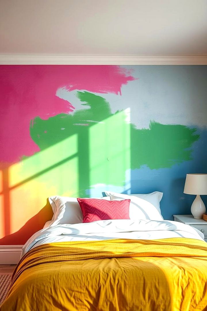 Bold Painted Accent Wall - Bold Bedroom Accent Wall Ideas for Dramatic Effect