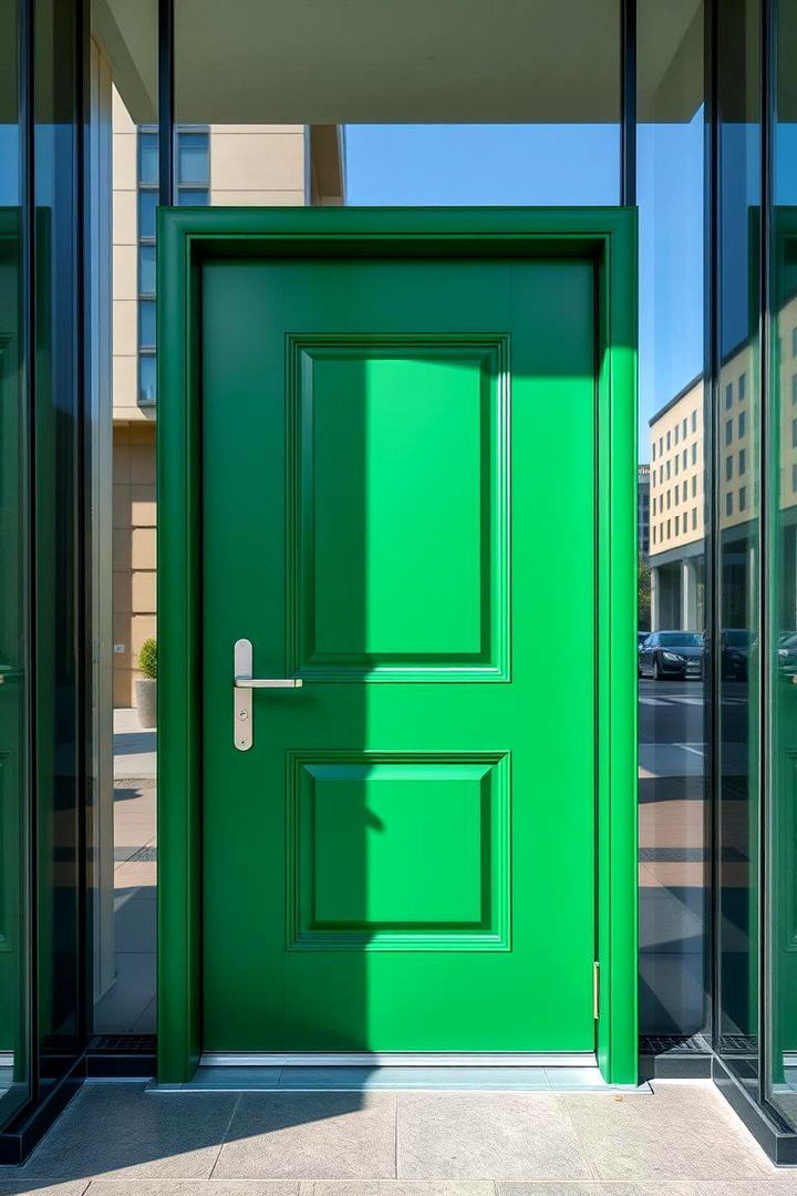 Bold Statement Entrance - Emerald Green Front Door Ideas for Curb Appeal Boost