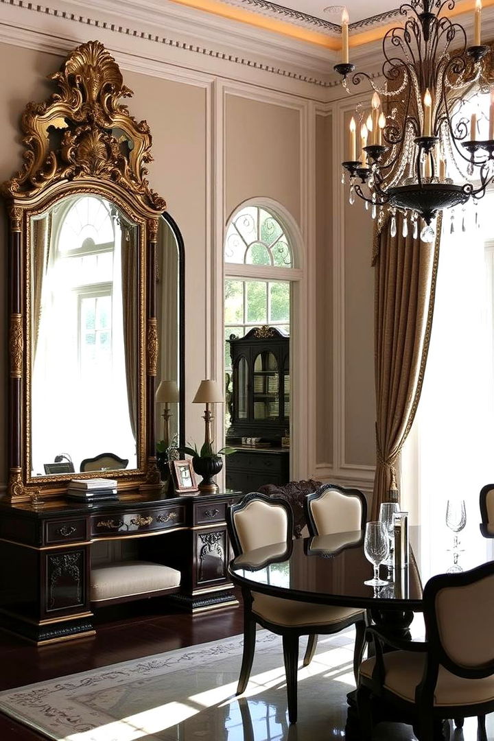Bold Statement Reflection - Mirror Ideas to Enhance Your Dining Room Decor