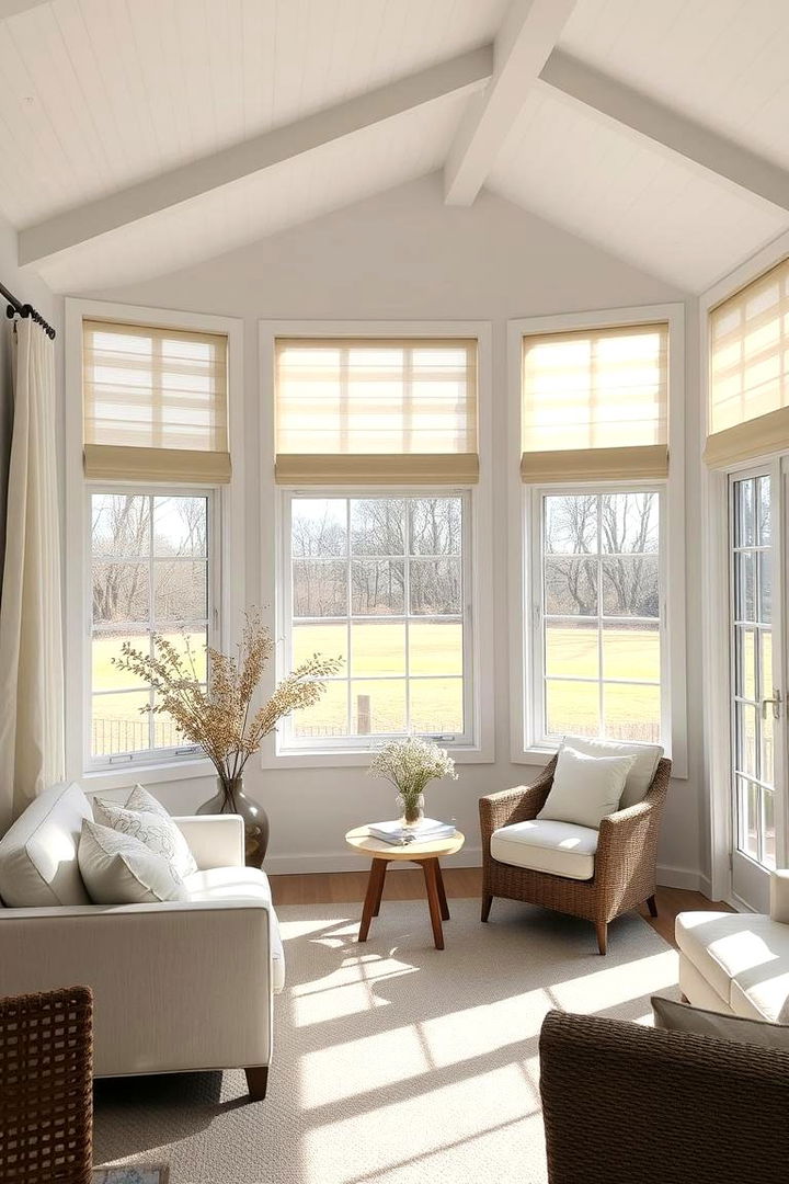 Bright and Airy Charm - Charming Farmhouse Sunroom Ideas for Cozy Retreats