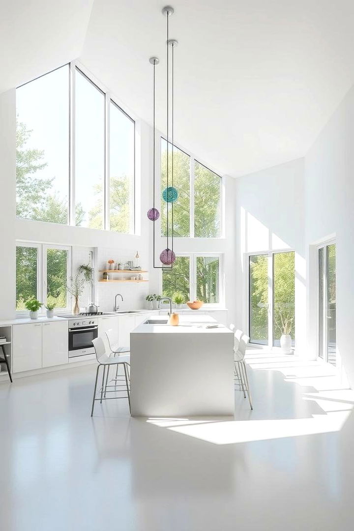 Bright and Airy Open Kitchen - Open Kitchen Ideas for Spacious Social Layouts