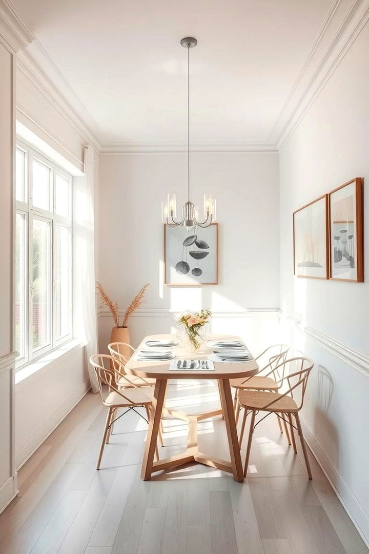 Brighten with Light Colors - Small Dining Room Layouts and Decor Ideas for Cozy Meals