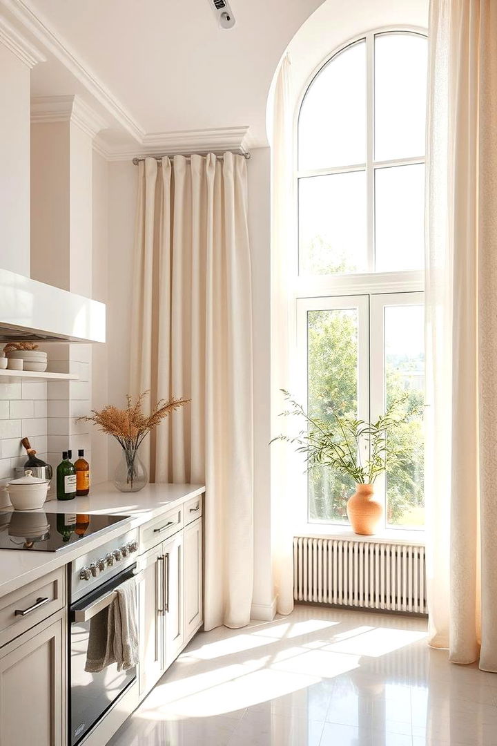 Brightening Your Space with Light Fabrics - Charming Kitchen Curtain Ideas to Elevate Your Décor