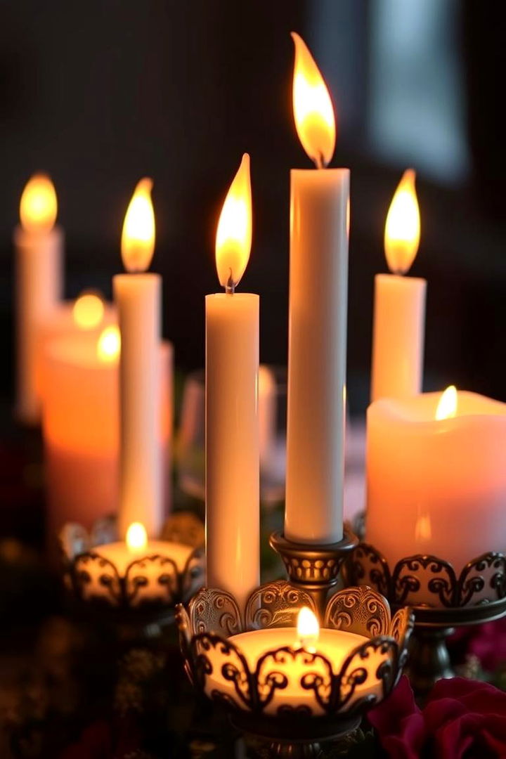 Candlelight Elegance Centerpiece - Non-Floral Wedding Centerpiece Ideas for Unique Celebrations