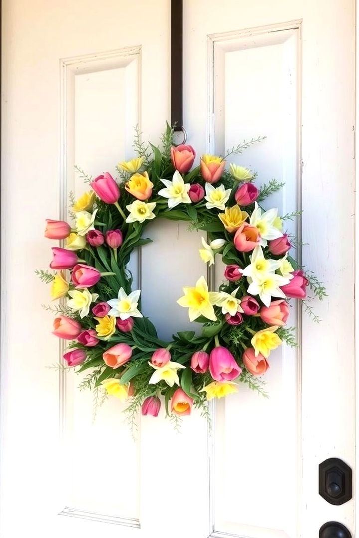 Charming Floral Wreaths - Spring Front Door Decor Ideas for Welcoming Curb Appeal