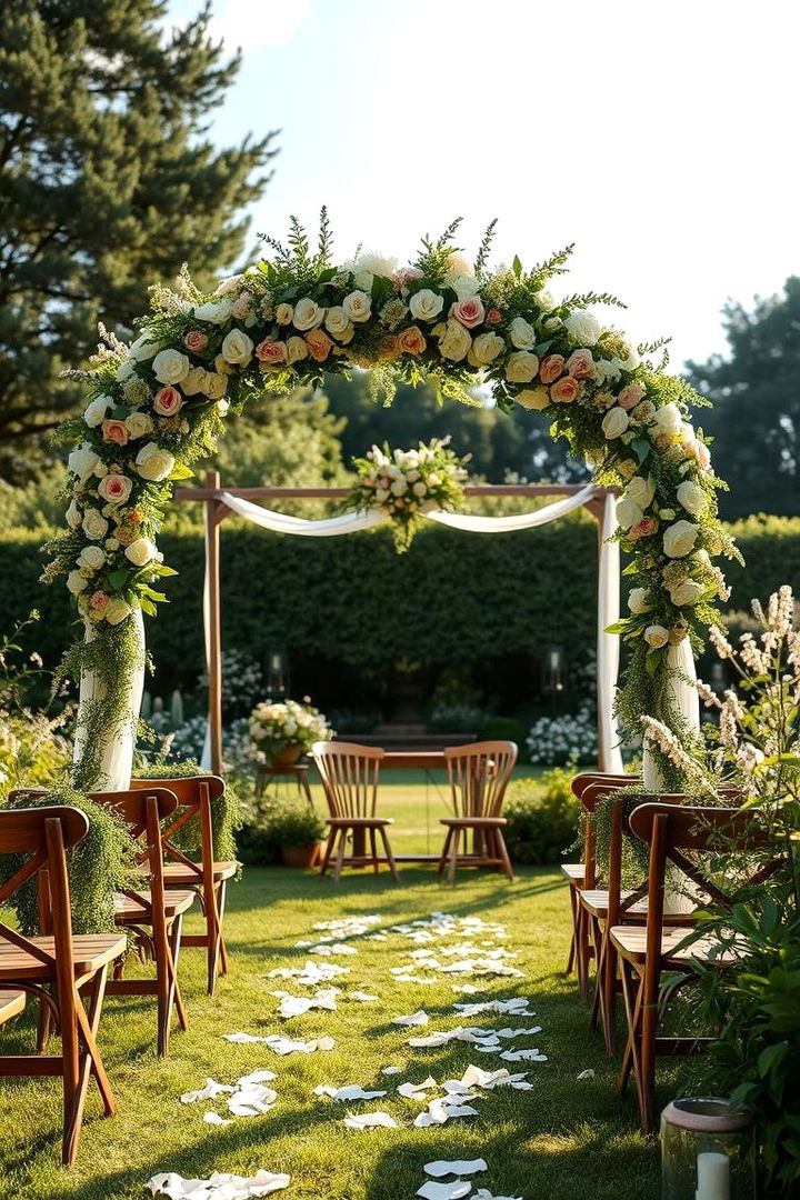 Charming Garden Ceremony - Backyard Wedding Ideas for a Romantic Outdoor Ceremony