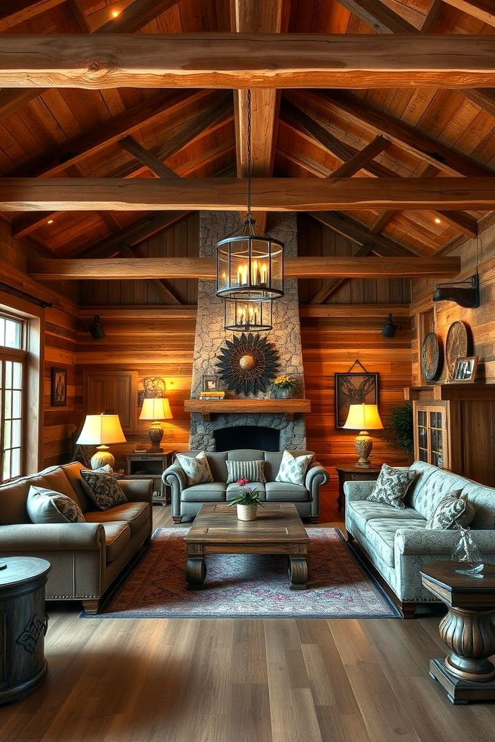 Charming Rustic Wood Accents - Farmhouse Living Room Ideas to Create a Cozy Retreat