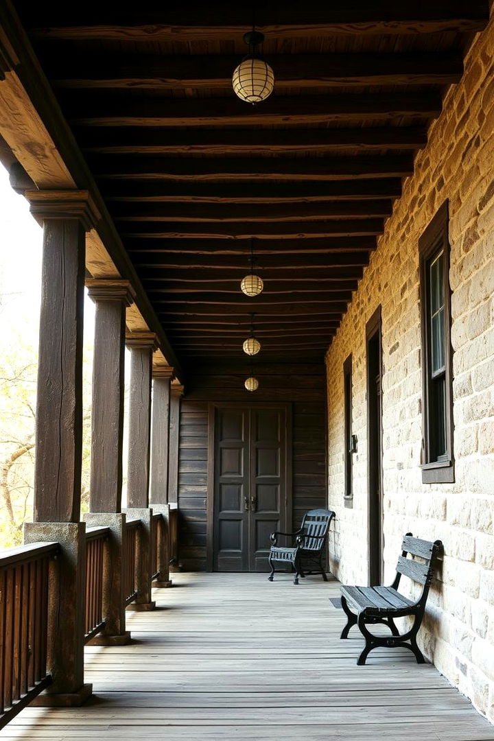 Charming Wooden Beams - Rustic Porch Ideas for Charming Outdoor Relaxation