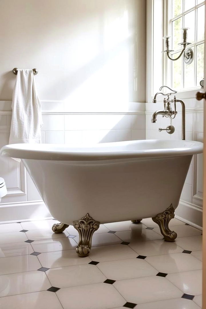 Classic Clawfoot Tub Appeal - Elegant Vintage Bathroom Ideas for Old-World Charm