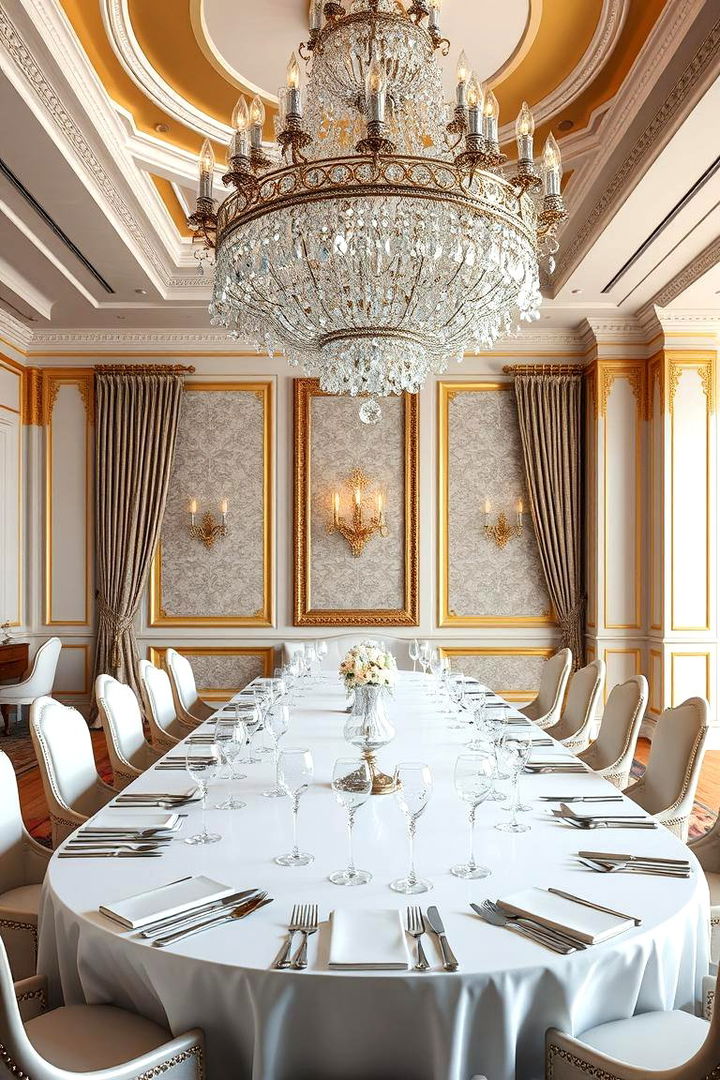 Classic Crystal Chandelier - Formal Dining Room Ideas for Elegant Entertaining