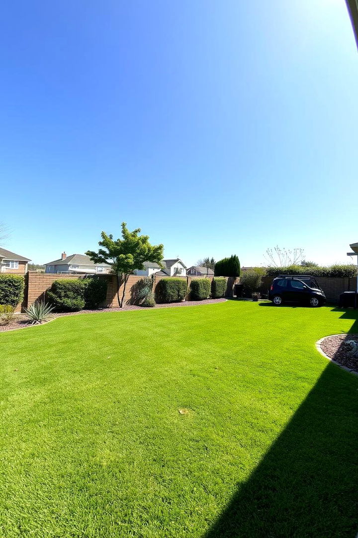 Classic Green Turf for a Lush Look - Backyard Turf Ideas for Low-Maintenance Lawns
