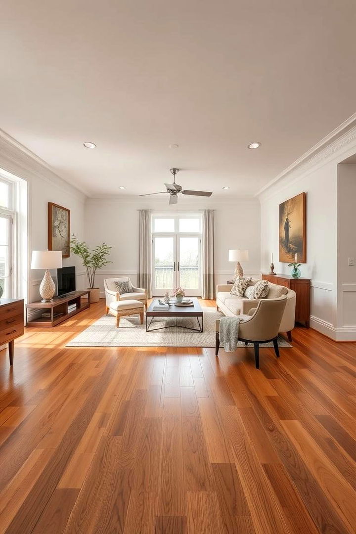 Classic Hardwood Flooring - Living Room Flooring Ideas for Stylish & Durable Designs