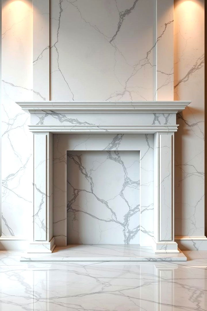 Classic Marble Elegance - Marble Fireplace Ideas: Statement Mantels & Hearths