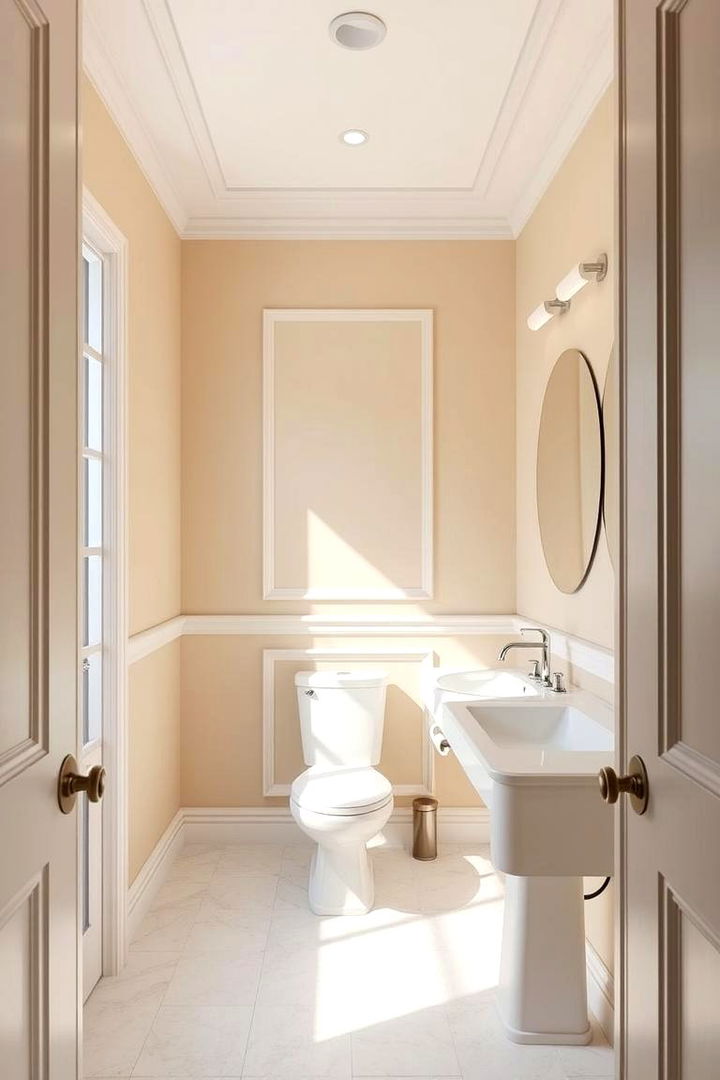 Classic Minimalist Elegance - Beige and White Bathroom Ideas for Spa-Like Serenity
