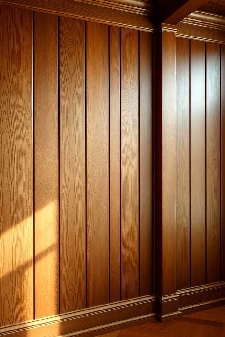 Classic Oak Elegance - Rustic Wainscoting Ideas for Timeless Interior Charm