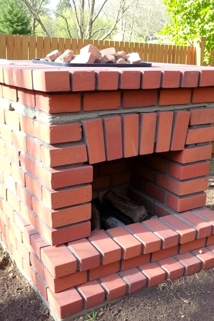 Classic Stacked Brick Design - Brick Fire Pit Ideas for Year-Round Outdoor Gatherings