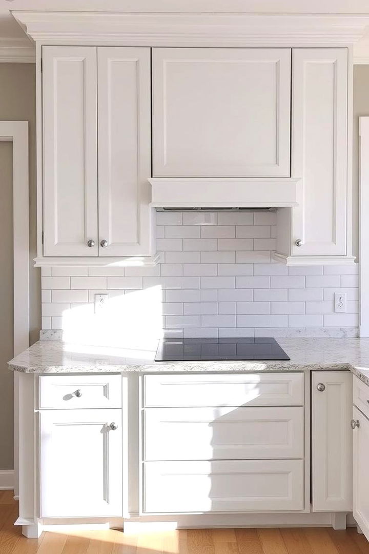 Classic Subway Tiles - Backsplash Ideas for White Cabinets & Granite Tops