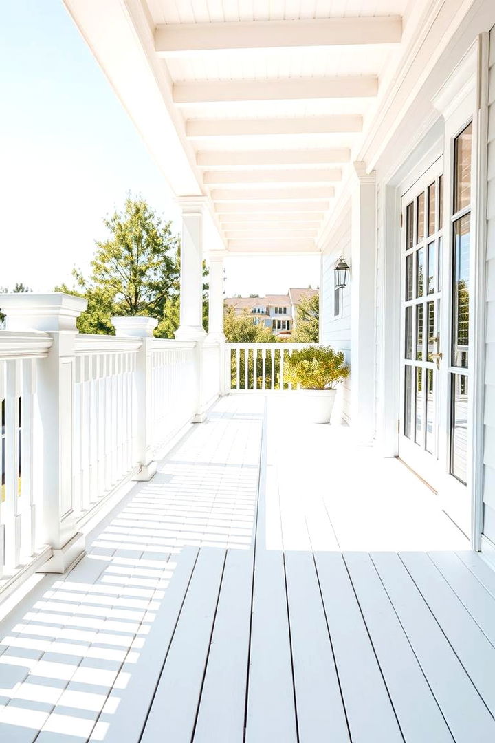 Classic White Deck Elegance - Deck Color Ideas to Refresh Your Outdoor Space