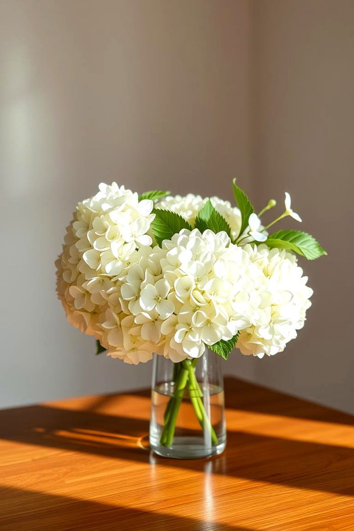 Classic White Hydrangea Elegance - Hydrangea Centerpiece Ideas for Stunning Tablescapes