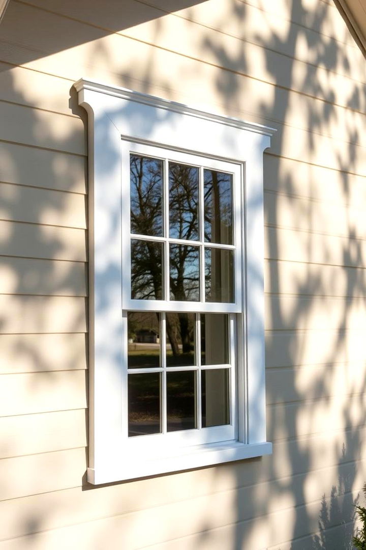 Classic White Trim Elegance - Exterior Window Trim Ideas for Enhanced Curb Appeal