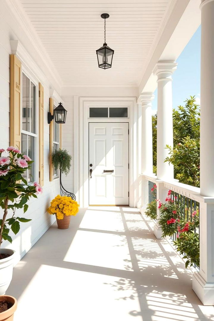 Classic White - Porch Paint Colors to Refresh Your Home's Curb Appeal